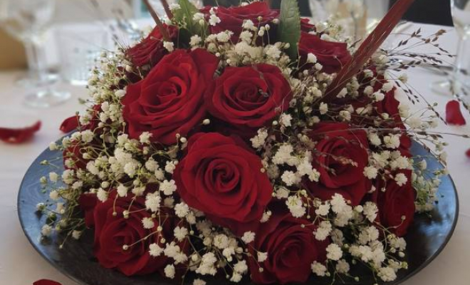 Centre de table pour mariage, Château-Arnoux-Saint-Auban, Fabilaure